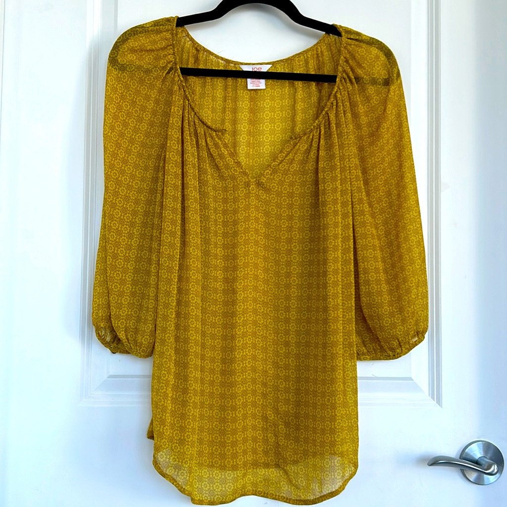 Yellow Peasant Blouse